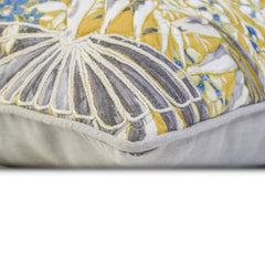 Mustard Cotton Throw Pillow Cover - Cockatoo Bloom