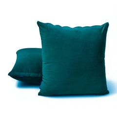 Peacock Plain Velvet Throw Pillow Cover - Peacock Velvet