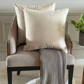 Ecru Cream Velvet Throw Pillow Cover