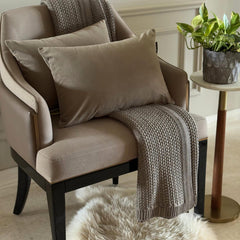 Taupe Velvet Lumbar Pillow Cover Pack of 2 - Taupe Velvet Dream