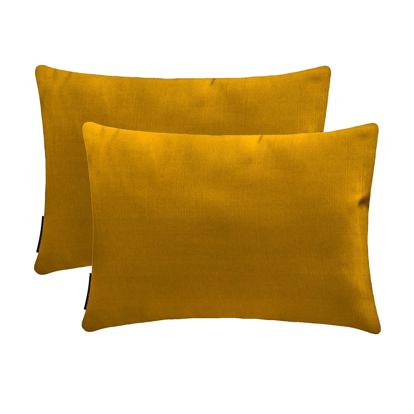 Dark Gold Slub Satin Lumbar Pillow Cover