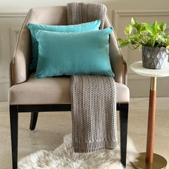 Aqua Velvet Dream Lumbar Pillow Cover