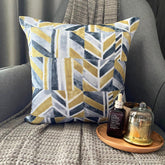 Merger - Chartreuse Green Cotton Canvas Throw Pillow Cover