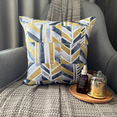 Merger - Chartreuse Green Cotton Canvas Throw Pillow Cover