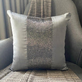 Silver Center - Silver Art Silk Decorative Euro Sham