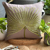 Together We Grow - Brown Cotton Linen Decorative Euro Sham