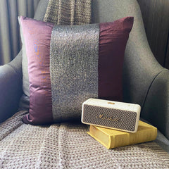 Purple Center - Purple Art Silk Throw Pillow Cover