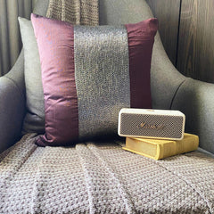 Purple Center - Purple Art Silk Throw Pillow Cover