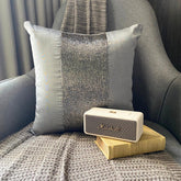 Silver Center - Silver Art Silk Throw Pillow Cover