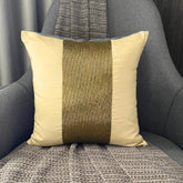 Gold Center - Gold Art Silk Throw Pillow Cover