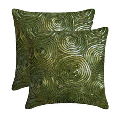 A Touch Of Envy - Green Art Silk Decorative Euro Sham