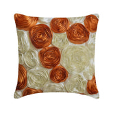 Vintage Lovers - Rust Art Silk Throw Pillow Cover