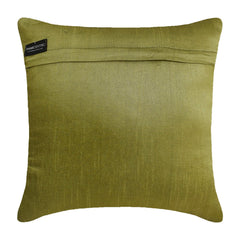 Vintage Olive Lover - Olive Green Art Silk Decorative Euro Sham