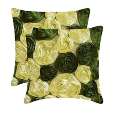 Vintage Olive Lover - Olive Green Art Silk Decorative Euro Sham