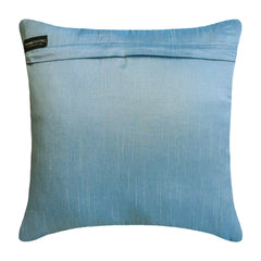 Blue Celebrations - Aqua Blue Art Silk Decorative Euro Sham