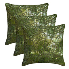 A Touch Of Envy - Green Art Silk Decorative Euro Sham