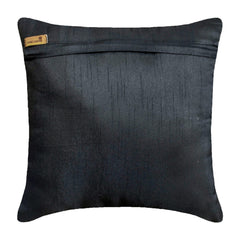 Celebrated Tree - Black Art Silk Throw Pillow Cover