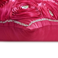 Fuchsia Power - Fuchsia Pink Art Silk Throw Pillow Cover