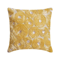 Gold Garden - Gold Art Silk Decorative Euro Sham