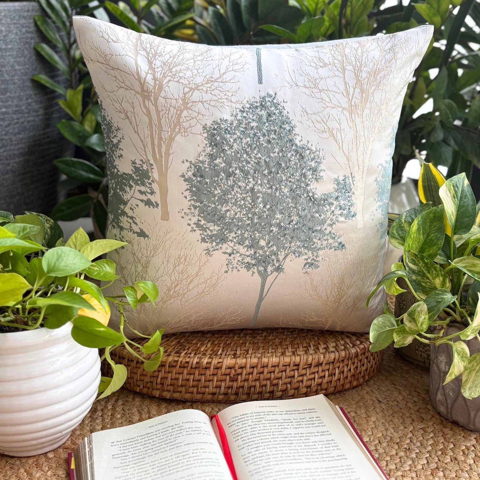 Frozen Woods Throw Pillow Cover