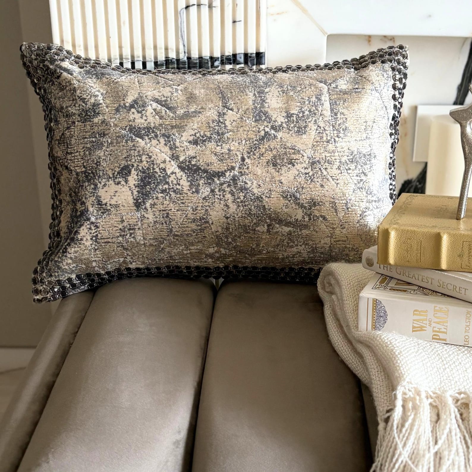 Crystal Shards Lumbar Pillow Cover