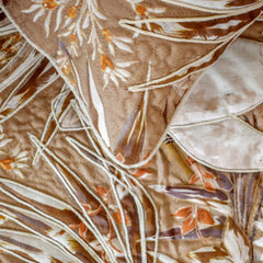 Cockatoo Song - Cotton Beige Decorative Bed Runner and Pillow Cover