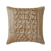 Knotty Pearl Beige - Pearl Beige Velvet Throw Pillow Cover