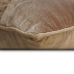 Knotty Pearl Beige - Pearl Beige Velvet Decorative Euro Sham