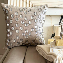 Snowlit Crystals Throw Pillow Cover