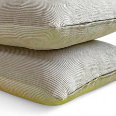 Light Gray Velvet Throw Pillow Cover - Light Gray Cords