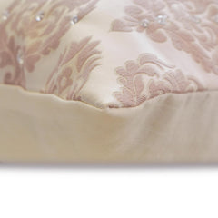 Pink Jacquard Throw Pillow Cover - Blush Baroque