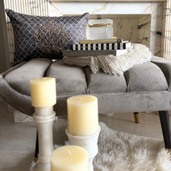 Brown Velvet Lumbar Pillow Cover - Malika Brown