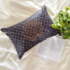 Brown Velvet Lumbar Pillow Cover - Malika Brown