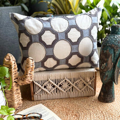 Blue Linen Lumbar Pillow Cover - Serina