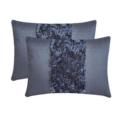 Blue Love - Art Silk Blue Decorative Lumbar Pillow Cover