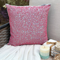 Dream Catcher - Pink Cotton Linen Throw Pillow Cover