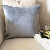 Dark Gray Velvet Throw Pillow Cover - Dark Gray Cords