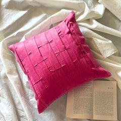 Pink Love Tune - Fuchsia Pink Faux Suede Throw Pillow Cover