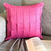 Pink Love Tune - Fuchsia Pink Faux Suede Throw Pillow Cover