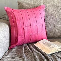 Pink Love Tune - Fuchsia Pink Faux Suede Throw Pillow Cover