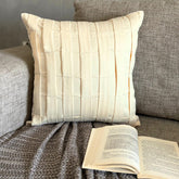 Cream Love Tune - Cream Suede Throw Pillow Cover