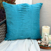 Gentle Waves - Turquoise Blue Art Silk Decorative Euro Sham