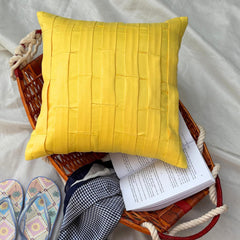 Yellow Love Tune - Yellow Suede Decorative Euro Sham