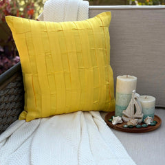 Yellow Love Tune - Yellow Suede Decorative Euro Sham