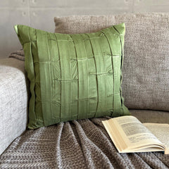 Green Love Tune - Green Suede Throw Pillow Cover