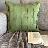 Green Love Tune - Green Suede Throw Pillow Cover