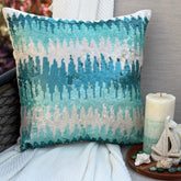 Melting Aquas - Blue Art Silk Throw Pillow Cover