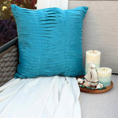 Gentle Waves - Turquoise Blue Art Silk Decorative Euro Sham
