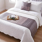 Plum Radiance Decorative Bed Runner and Pillow Cover