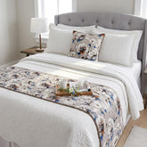Floral Harmony Decorative Bed Runner and Pillow Cover
